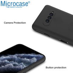 Microcase Xiaomi Black Shark 4 Pro Matte Serisi Kamera Korumalı Silikon TPU Kılıf - Siyah