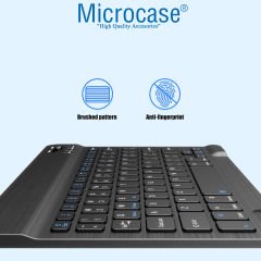Microcase Lenovo Tab 4 10 - Tab 4 10 Plus 2in1 Set Bookcase Deri Standlı Kılıf + Bluetooth Klavye - AL8110