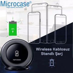 Microcase Universal Wireless Kablosuz Standlı Şarj Padi - AL2791 Beyaz