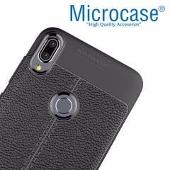 Microcase Asus zenfone Max Pro ZB602KL Leather Slikon Kılıf + CAM