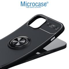 Microcase iPhone 13 Focus Serisi Yüzüklü Silikon Kılıf - Siyah