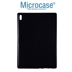 Microcase Lenovo Tab 4 10 Plus TB-X704F 10.1 Tablet Silikon Tpu Soft Kılıf - Siyah + Nano Esnek Ekran Koruma Filmi