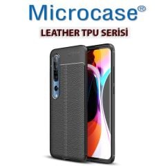 Microcase Xiaomi Mi 10 Pro Leather Tpu Silikon Kılıf - Siyah