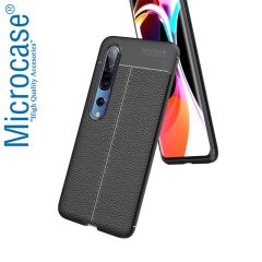 Microcase Xiaomi Mi 10 Pro Leather Tpu Silikon Kılıf - Siyah