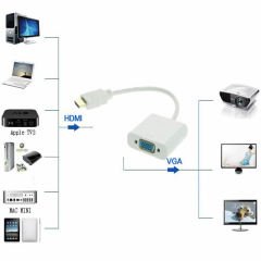 HDMI To VGA + Ses Çevirici Adaptör Kablo