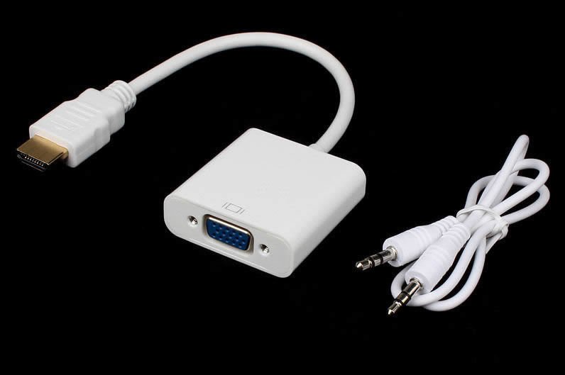 HDMI To VGA + Ses Çevirici Adaptör Kablo