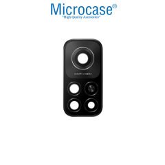Microcase Xiaomi Mi 10T Kamera Camı Lens Koruyucu Metal Çerçeveli Kapalı Tasarım - Siyah