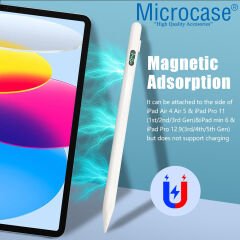 Microcase iPad iOS Tabletler için Manyetik Dijital Göstergeli Aktif Stylus Dokunmatik Kalem - AL4114