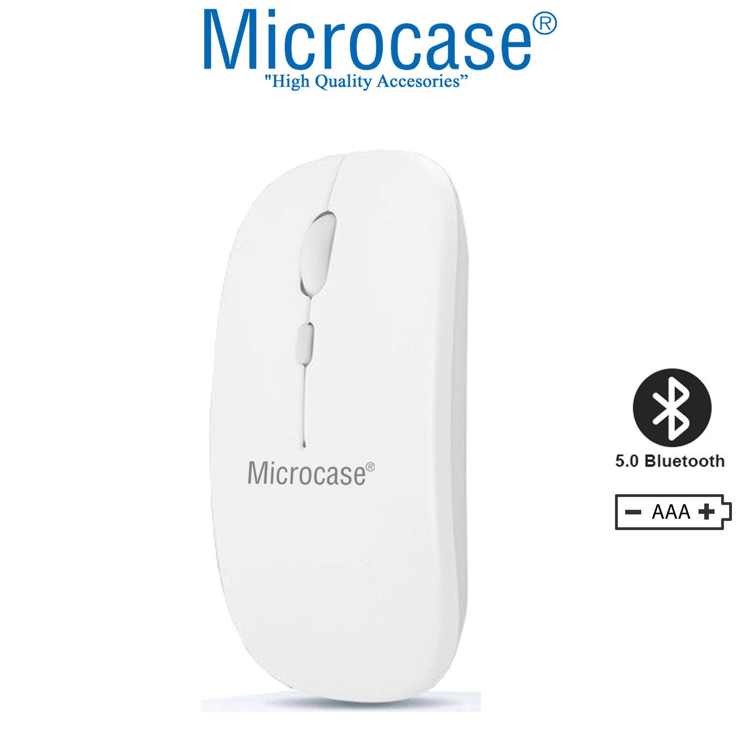 Microcase 800-1200-1600 DPI Bluetooth Kablosuz Mouse - AL2722 Beyaz