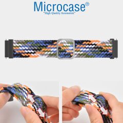 Microcase Xiaomi Watch S1 Active için Esnek Örgülü Kumaş Kordon Kayış - KY29