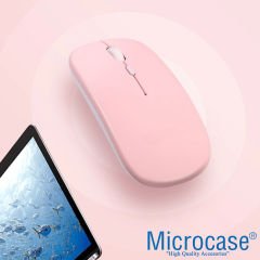 Microcase 800-1200-1600 DPI Bluetooth Kablosuz Mouse - AL2722 Pembe