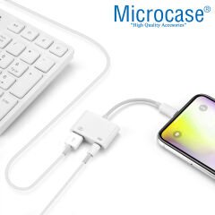 Microcase USB 3.0 iPhone iPad Lightning Şarj ve Kamera Adaptörü PD30 - AL4115