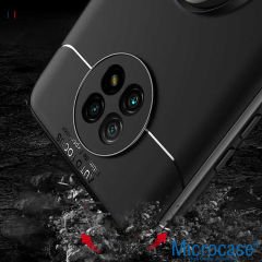 Microcase Xiaomi Redmi Note 9T Focus Serisi Yüzük Standlı Silikon Kılıf - Siyah