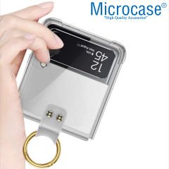 Microcase Samsung Galaxy Z Flip 3 Parmak Tutuculu Askılı Köşe Korumalı Kılıf - AL3159