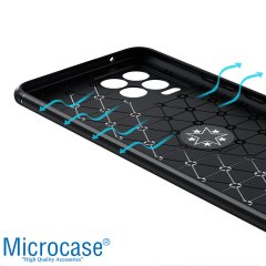 Microcase Realme 8 - Realme 8 Pro Focus Serisi Yüzük Standlı Silikon Kılıf - Siyah