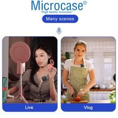 Microcase Lightning Girişli Profesyonel Wireless Kablosuz Yaka Mikrofonu Lavalier - AL4127