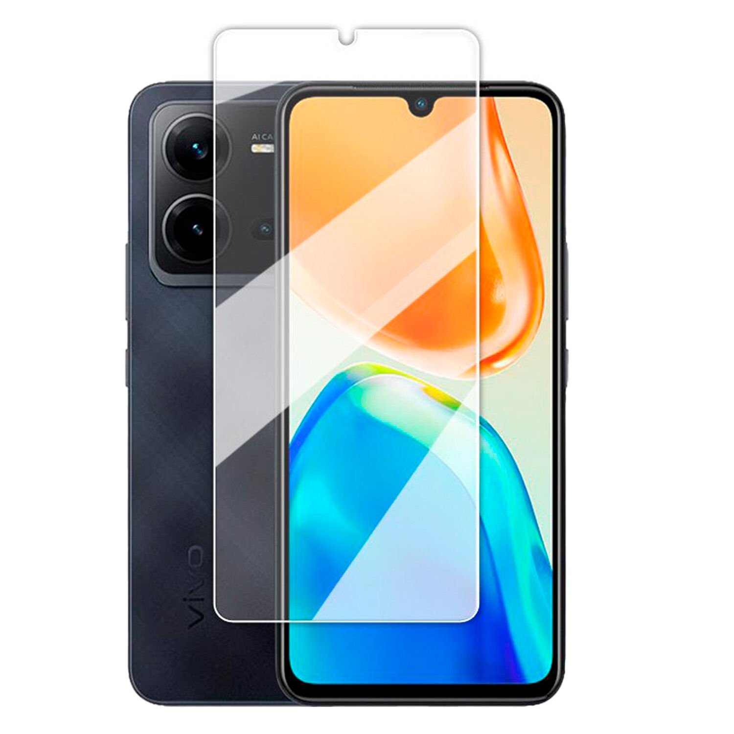 Microcase Vivo V25 / Vivo X80 Lite Tempered Glass Cam Ekran Koruyucu - AL3269