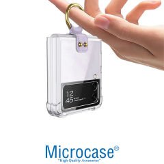 Microcase Samsung Galaxy Z Flip4 Parmak Tutuculu Askılı Köşe Korumalı Kılıf - AL3160