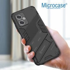 Microcase Xiaomi Redmi Note 12R 6.79 inch Matrix Serisi Armor Standlı Perfect Koruma Kılıf - Siyah AL3416