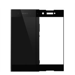 Xperia Xa1 Siyah Çerçeveli Tempered Glass Ekran Koruma