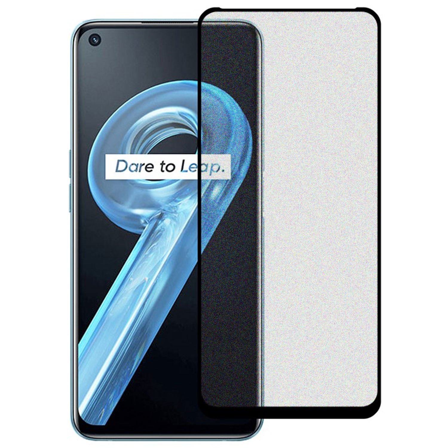 Microcase Realme 9 Pro için Tam Kaplayan Çerçeveli Mat Cam Koruma - AL3124