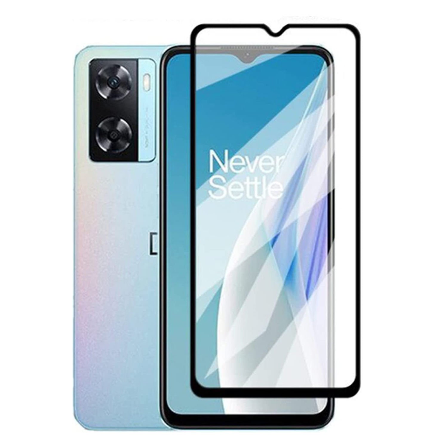 Microcase OnePlus Nord N20 SE Tam Kaplayan Çerçeveli Tempered Ekran Koruyucu - Siyah AL3276