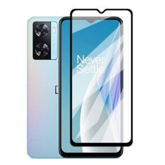 Microcase OnePlus Nord N20 SE Tam Kaplayan Çerçeveli Tempered Ekran Koruyucu - Siyah AL3276
