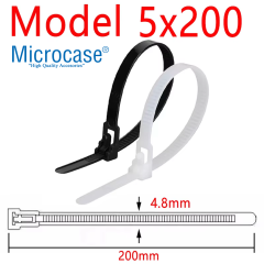 Microcase Yeniden Kullanılabilir Bağcık Kablo Eşya Sabitleme Düzenleme Bağı 20cm  5 ADET - AL5254
