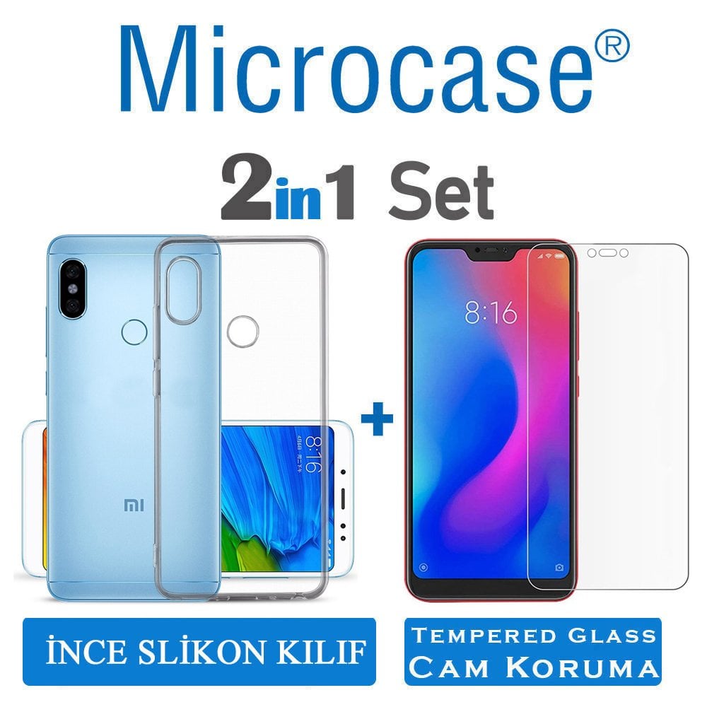 Microcase Xiaomi Mi A2 Lite İnce 0.2 mm Soft Silikon Kılıf + CAM