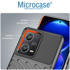 Microcase Xiaomi Redmi Note 12 Global Thunder Serisi Darbeye Dayanıklı Silikon Kılıf - AL3421
