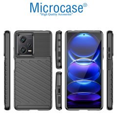 Microcase Xiaomi Redmi Note 12 Global Thunder Serisi Darbeye Dayanıklı Silikon Kılıf - AL3421