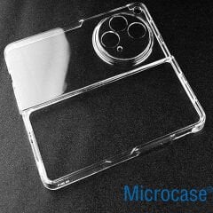 Microcase Oneplus Open / Oppo Find N3 Için Sert Kristal Kapaklı Kılıf Şeffaf- AL3157
