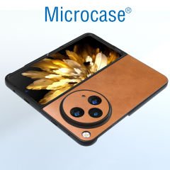 Microcase OnePlus Open /Oppo Find N3 için Deri Desenli Plastik Koruma Kılıf - AL3156