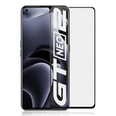 Microcase Realme GT2 / GT Neo2 için Tam Kaplayan Çerçeveli Mat Cam Koruma - AL3124