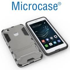 Huawei P10 Lite Alfa Serisi Armor Standlı Koruma Kılıf + Ekran Koruyucu