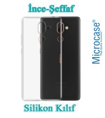 Microcase Nokia 7 Plus İnce 0.2 mm Silikon Kılıf + Ekran Koruma