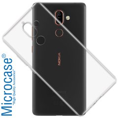 Microcase Nokia 7 Plus İnce 0.2 mm Silikon Kılıf + Ekran Koruma