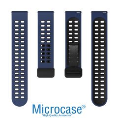 Microcase Amazfit Bip U Pro 40mm için Mıknatıslı Delikli Silikon Kordon Kayış - KY84