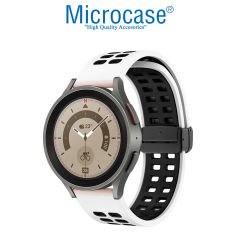 Microcase Amazfit Bip U Pro 40mm için Mıknatıslı Delikli Silikon Kordon Kayış - KY84
