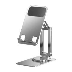Microcase 360 Derece Dönerli Uzayabilir Masaüstü Telefon Tablet Tutucu Metal Stand - K50 AL3758 Gümüş