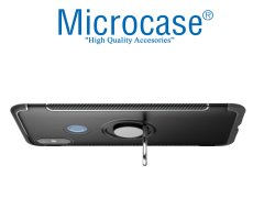 Microcase Redmi 6 Pro Yüzük Standlı Armor Silikon Kılıf +  Ekran Koruyucu