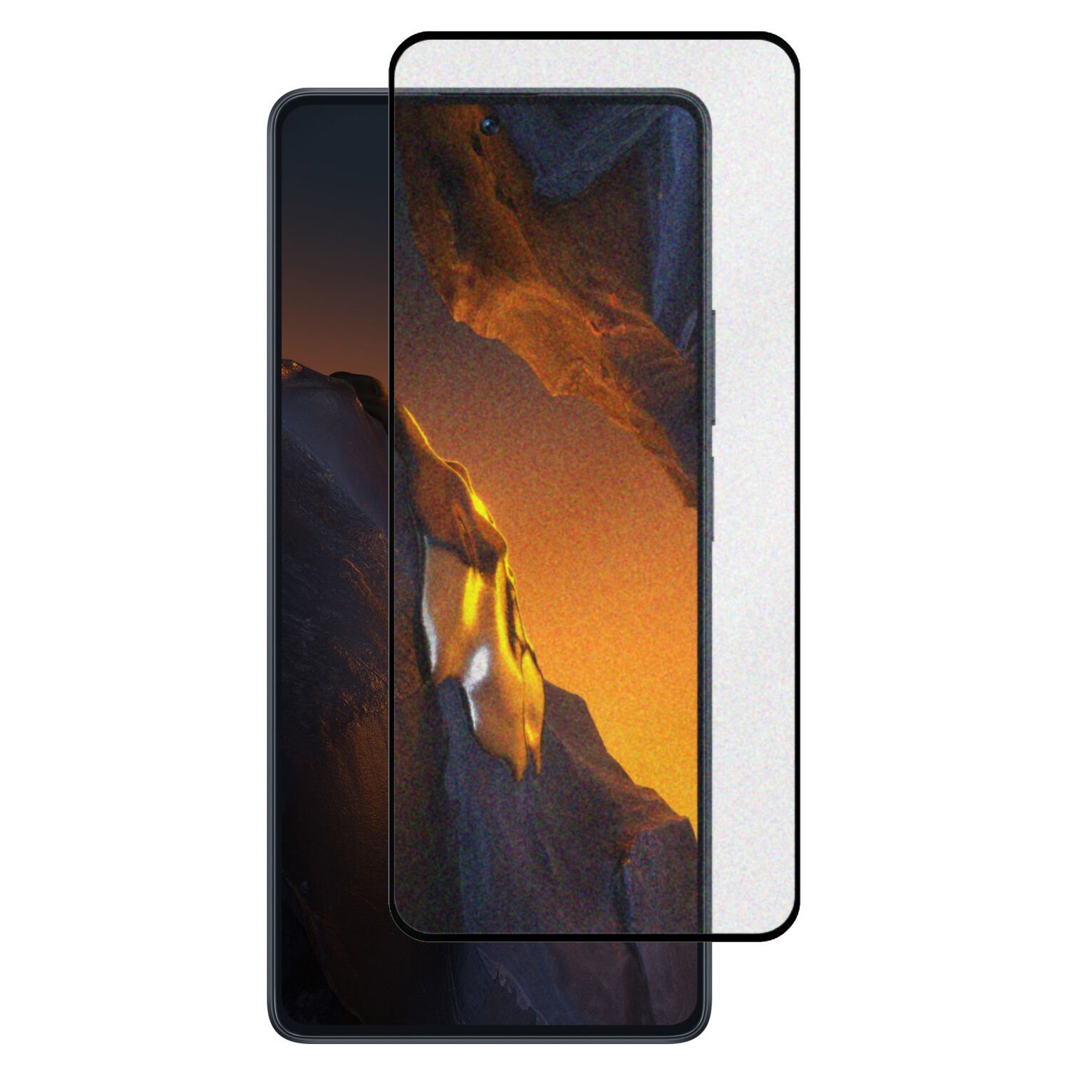 Microcase Xiaomi Poco F5 / Redmi Note 12 Turbo için Tam Kaplayan Çerçeveli Mat Cam Koruma - AL3124