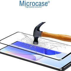 Microcase Infinix Note 12 Tam Kaplayan Çerçeveli Tempered Ekran Koruyucu - Siyah AL3276