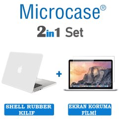 Macbook Pro 13 A1989 Touch Bar 2018 Shell Rubber Kılıf + Ekran Koruyucu