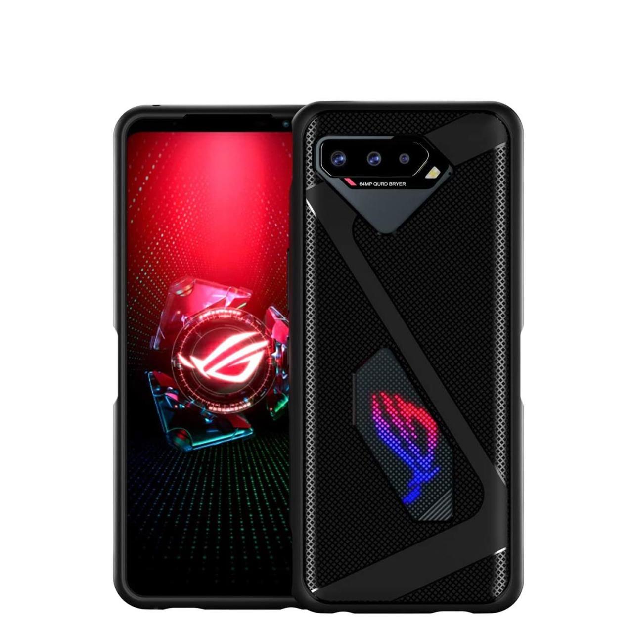 Microcase Asus ROG Phone 5 Pro AirTriggers Uyumlu Gamepad Silikon Kılıf - Siyah