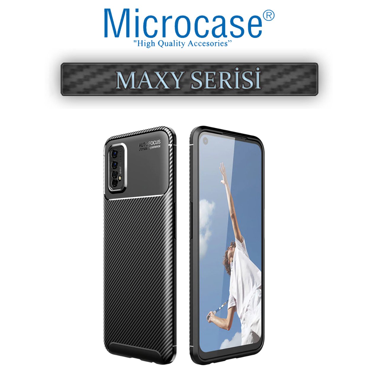 Realme 7 Pro Maxy Serisi Silikon Kılıf Siyah