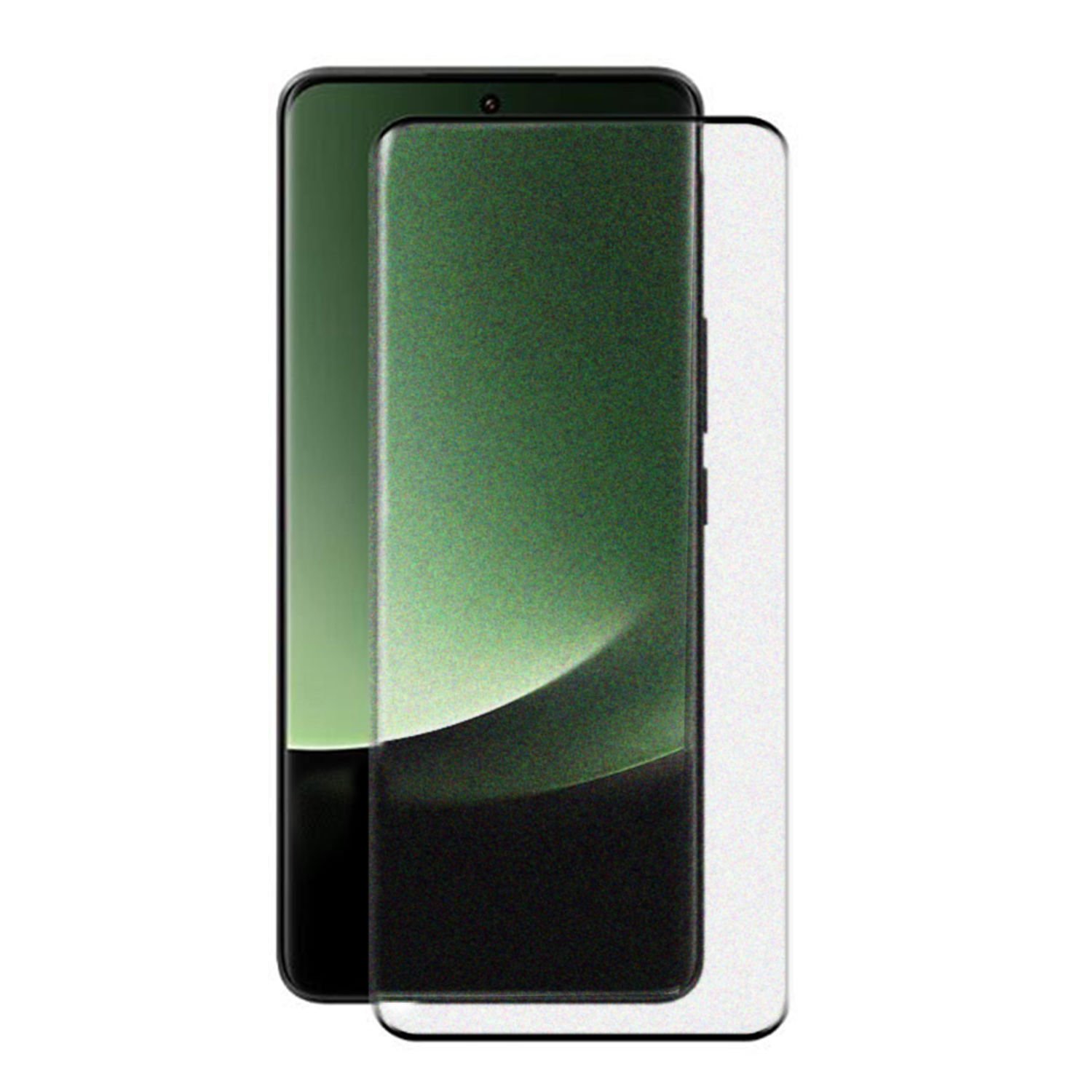 Microcase Xiaomi 13 Ultra için 3D Kavisli Tam Kaplayan Çerçeveli Mat Cam Koruma - AL3124