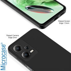 Microcase Xiaomi Redmi Note 12 Çin Versiyon Matte Serisi Silikon TPU Kılıf - Siyah AL3367