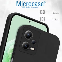 Microcase Xiaomi Redmi Note 12 Çin Versiyon Matte Serisi Silikon TPU Kılıf - Siyah AL3367
