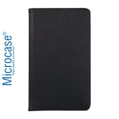 Microcase Samsung Galaxy Tab A 8.0 2019 T290 T295 T297 360 Derece Döner Standlı Deri Kılıf - Siyah